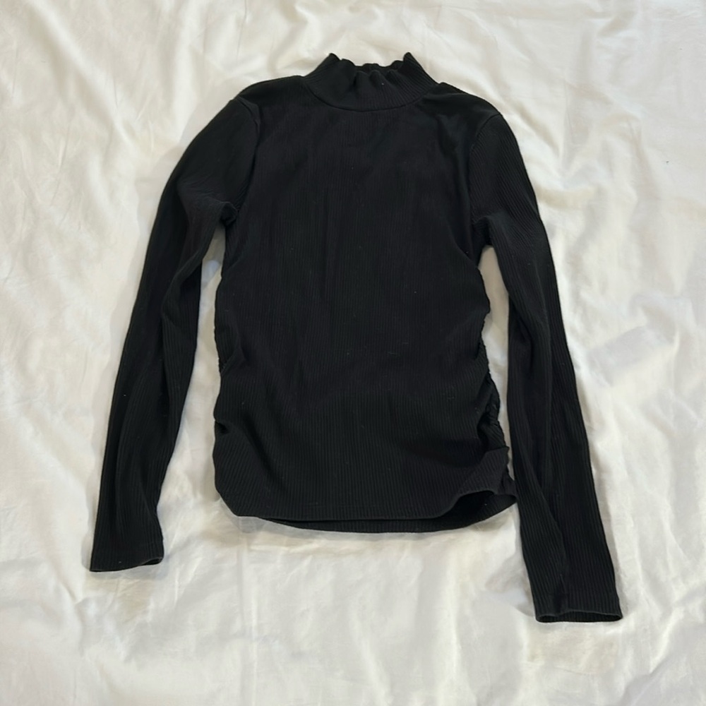 J Crew Black Ribbed Turtleneck Long Sleeveve